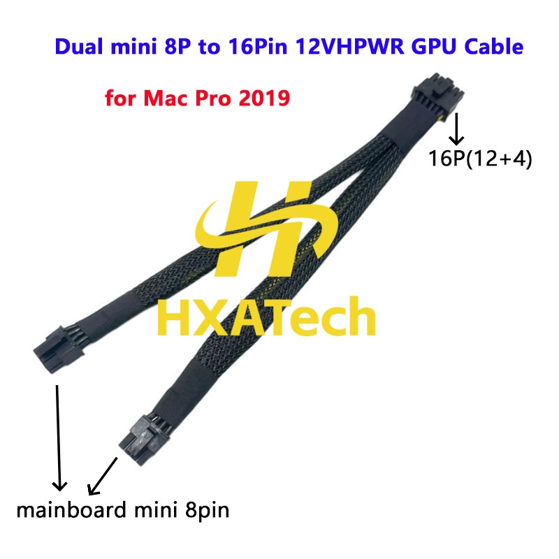 HXATech-For mac pro 2019 new D - Dual 8Pin To 16Pin 12Vhpwr Cable ulasan dan harga