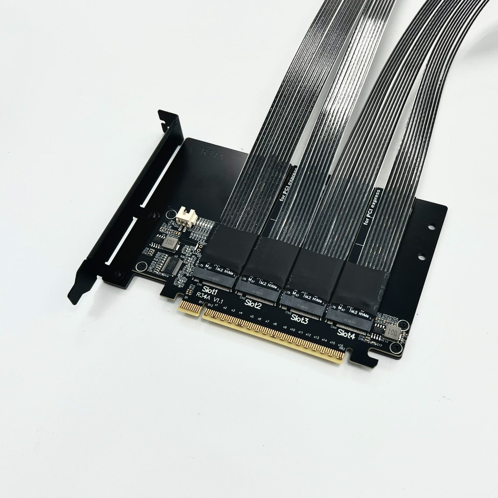 PCIe 5.0 X16 4*M.2 NVMe To X8  - Pcie 5.0 Gpu Riser Cable ulasan dan harga