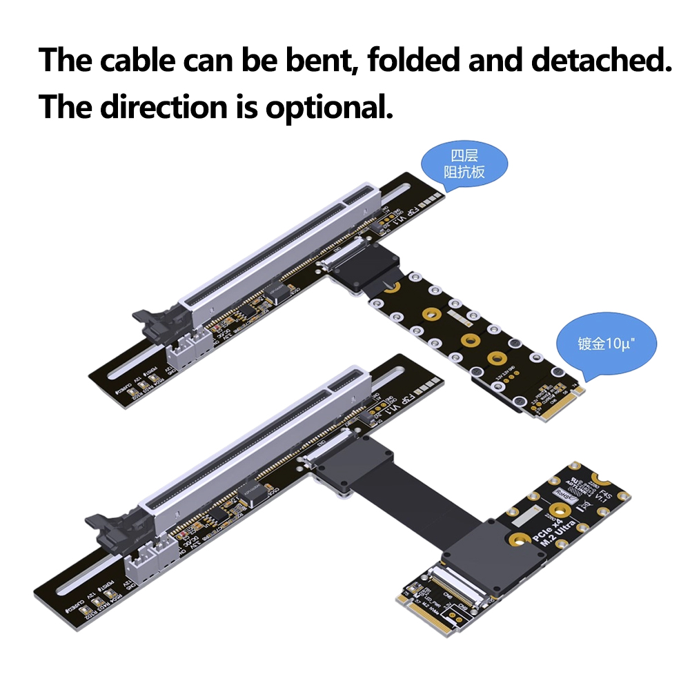 PCIe 5.0 X16 To M.2 NVMe Key M - Pcie 5.0 Gpu Riser Cable ulasan dan harga